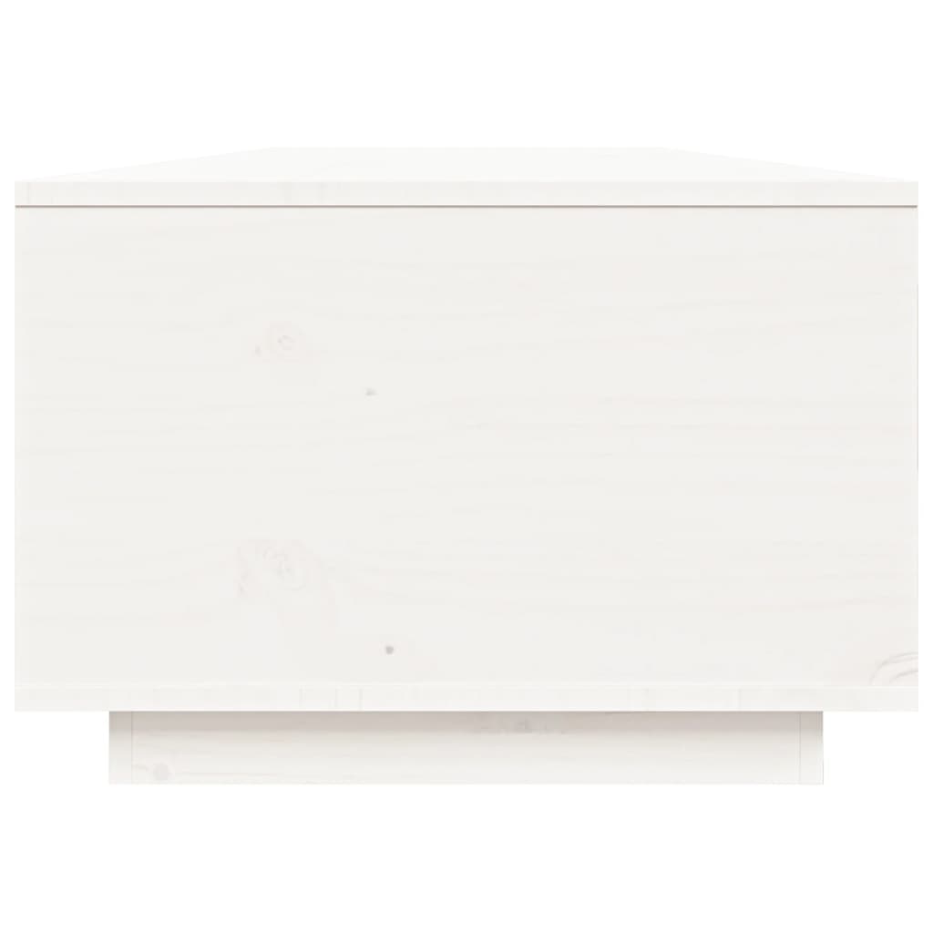 vidaXL Table basse Blanc 80x50x35,5 cm Bois massif de pin