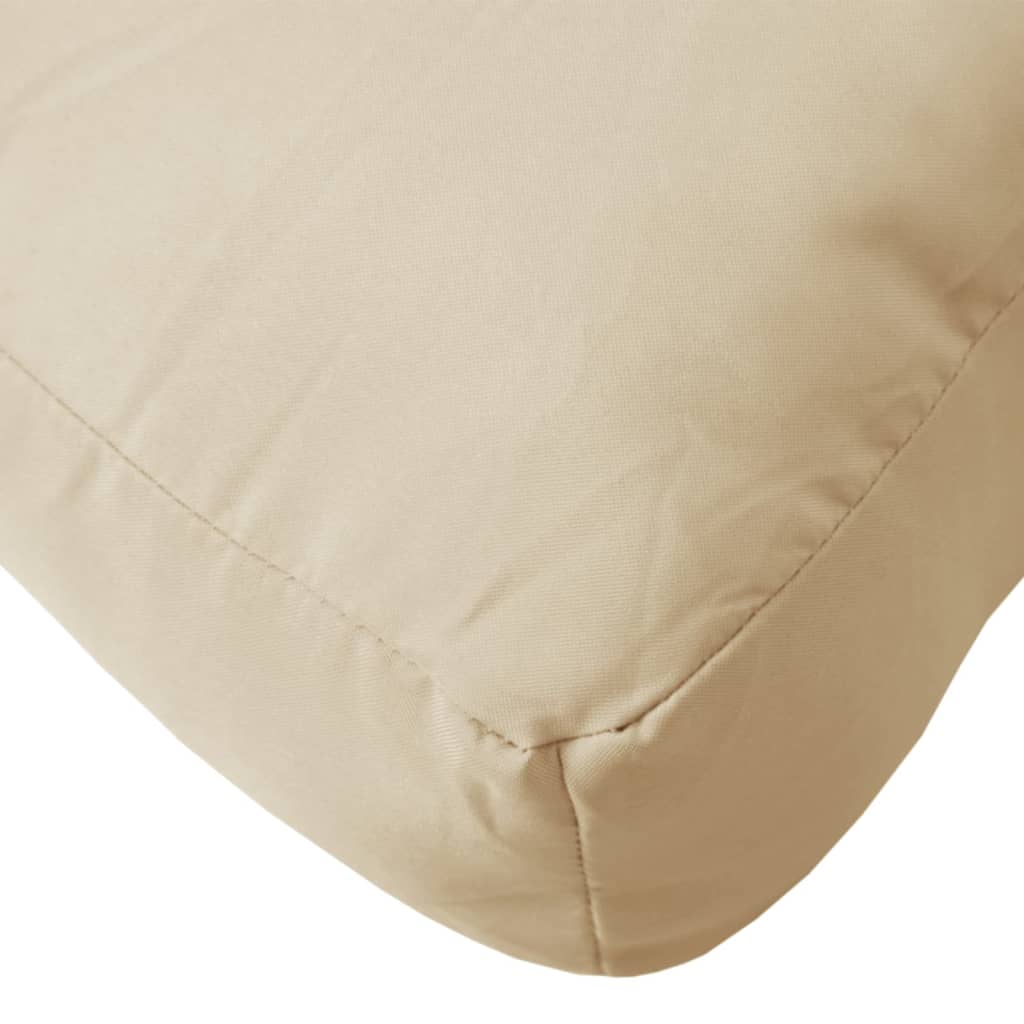 vidaXL Coussins de palette lot de 2 beige tissu