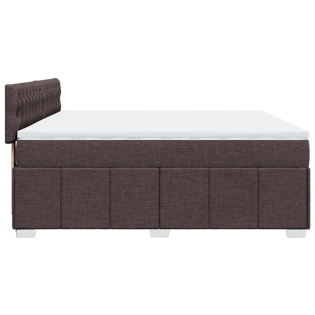 vidaXL Sommier à lattes de lit avec matelas Marron foncé 200x200 cm