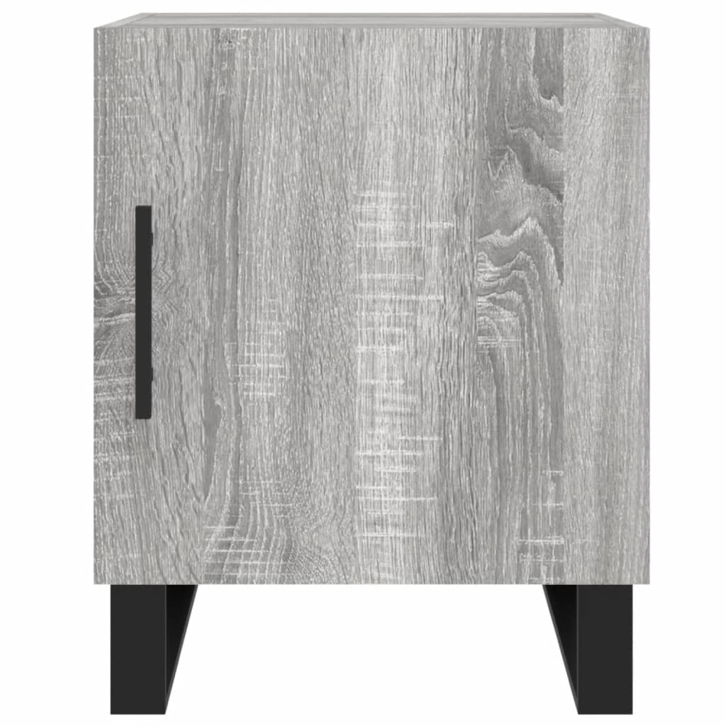 vidaXL Tables de chevet 2 pcs sonoma gris 40x40x50cm bois d'ingénierie