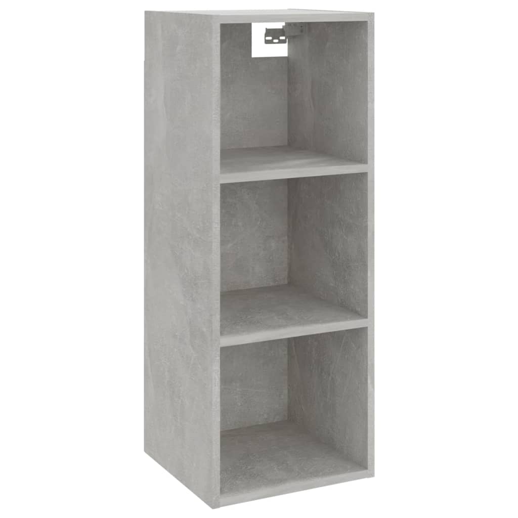 vidaXL Armoire murale Gris béton 34,5x32,5x90 cm Bois d'ingénierie