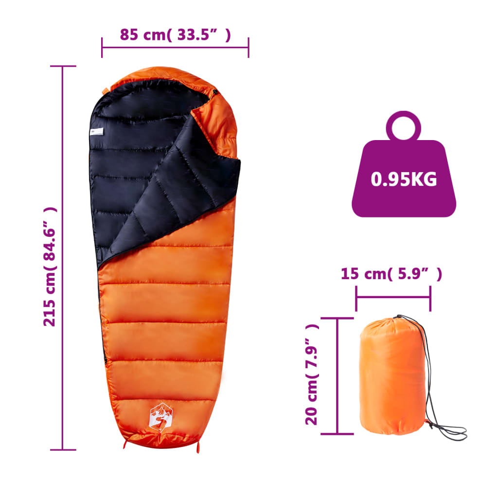 vidaXL Sac de couchage momie pour adultes camping 3 saisons