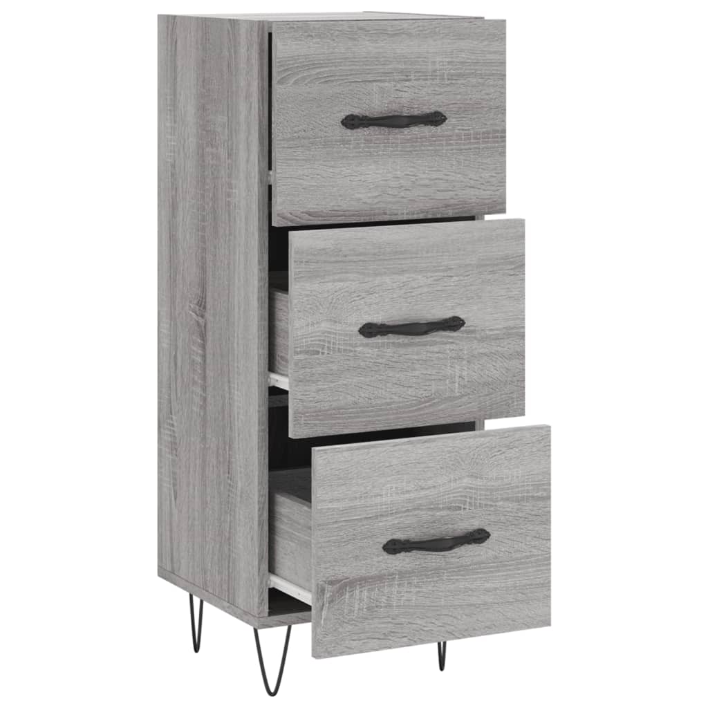 vidaXL Buffet Sonoma gris 34,5x34x90 cm Bois d'ingénierie