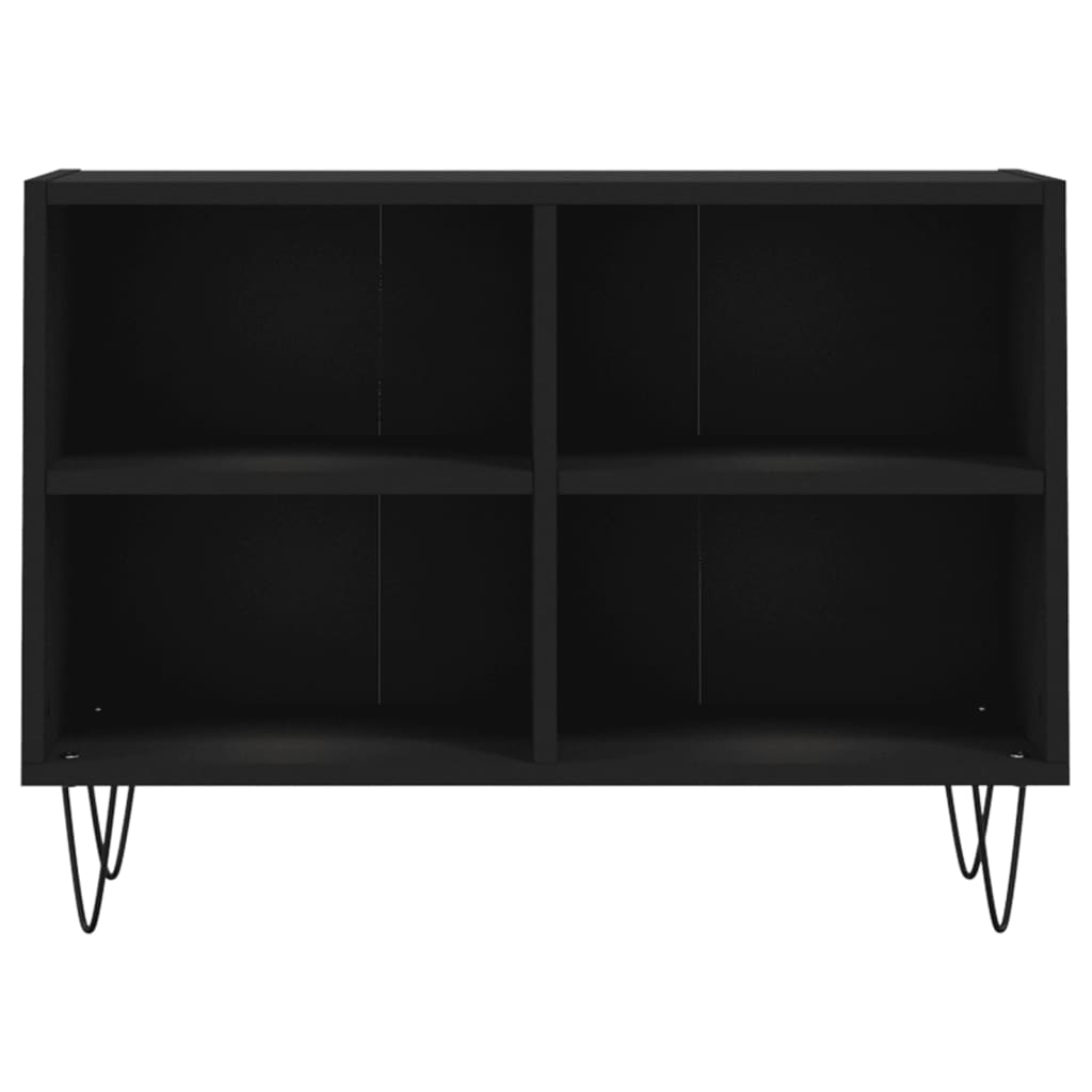 vidaXL Meuble TV noir 69,5 x 30 x 50 cm bois d'ingénierie