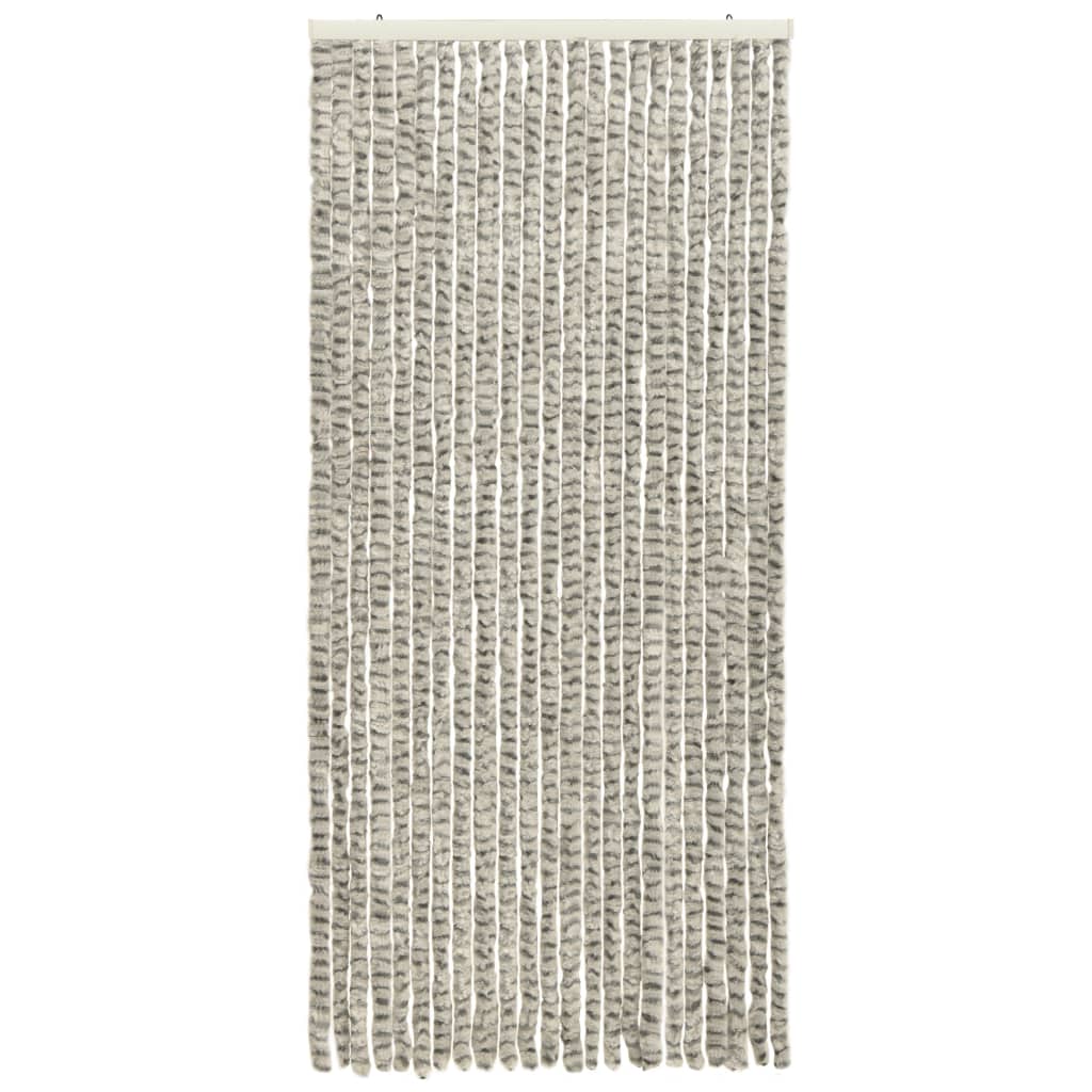 vidaXL Moustiquaire Gris clair et gris foncé 90x220 cm Chenille