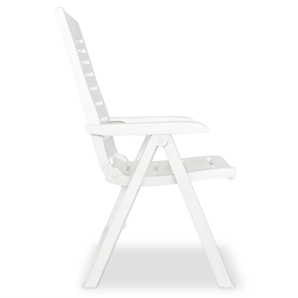 vidaXL Mobilier à manger d'extérieur 5 pcs Plastique Blanc