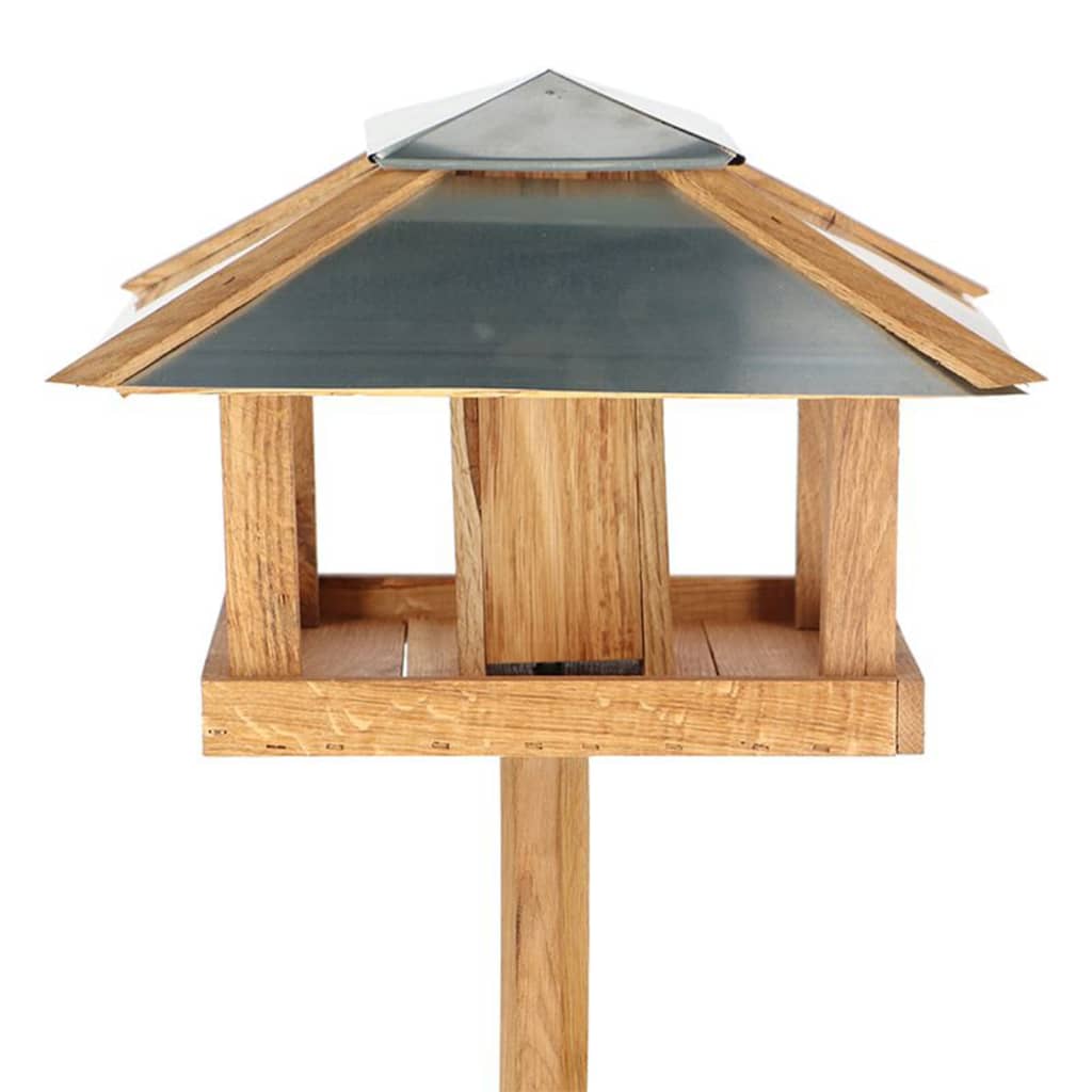 Esschert Design Mangeoire à oiseaux avec silo et toit carré Acier