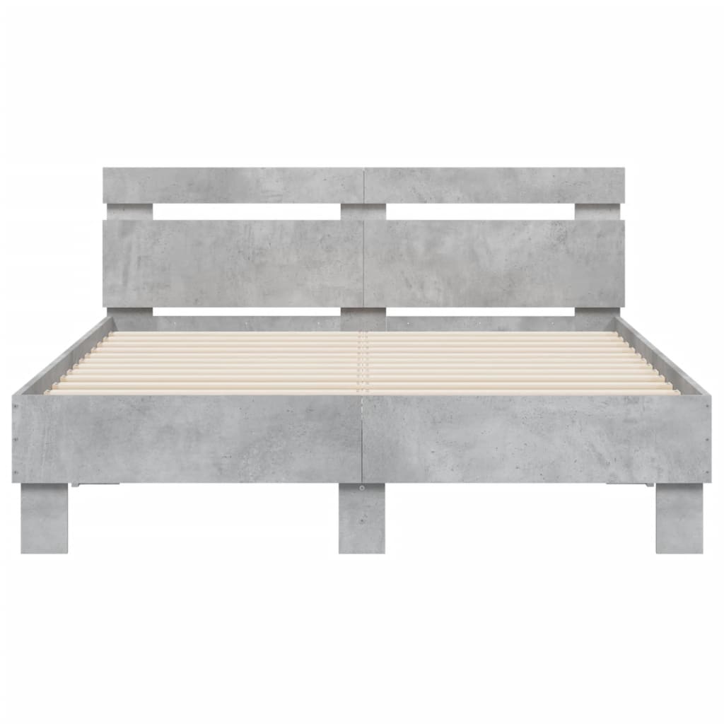 vidaXL Cadre de lit sans matelas gris béton 120x200 cm