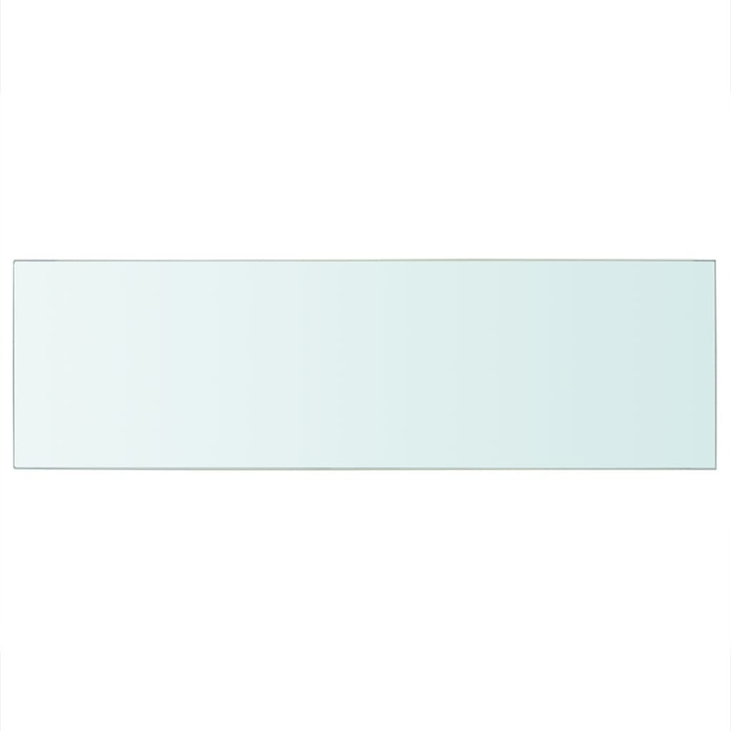 vidaXL Panneau pour étagère Verre transparent 80 x 25 cm