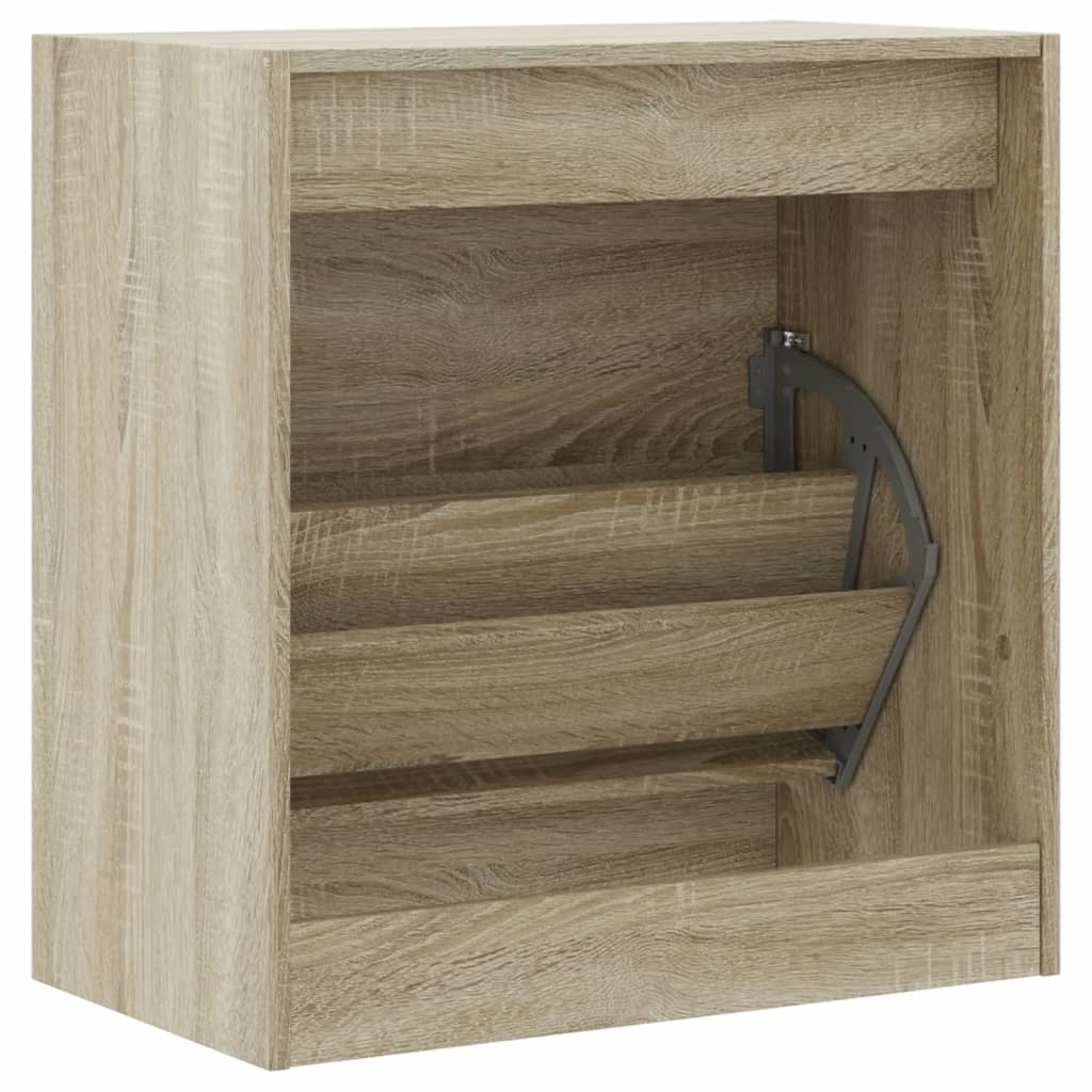 vidaXL Armoire à chaussures chêne sonoma 60x34x63,5 cm bois ingénierie