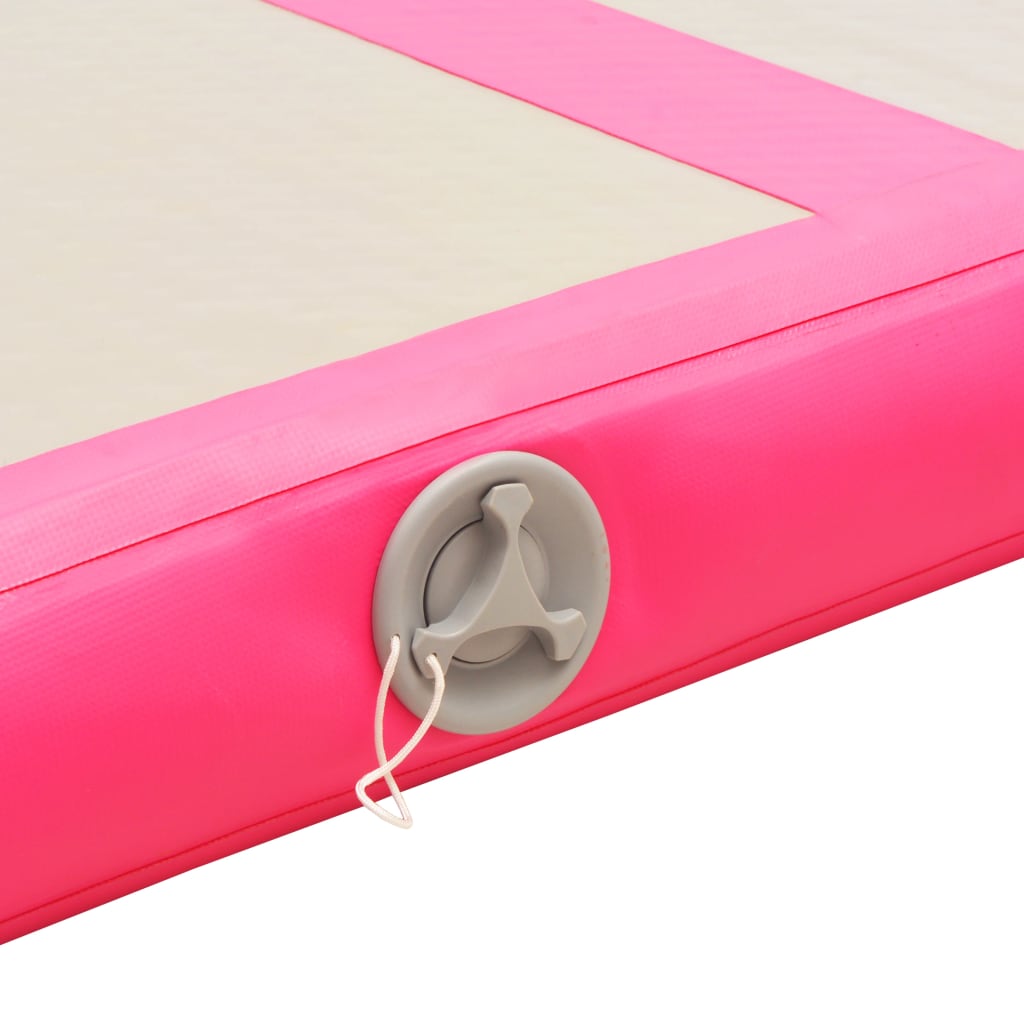 vidaXL Tapis gonflable de gymnastique avec pompe 500x100x10cm PVC Rose