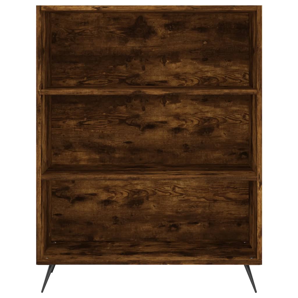 vidaXL Buffet haut Chêne fumé 69,5x34x180 cm Bois d'ingénierie