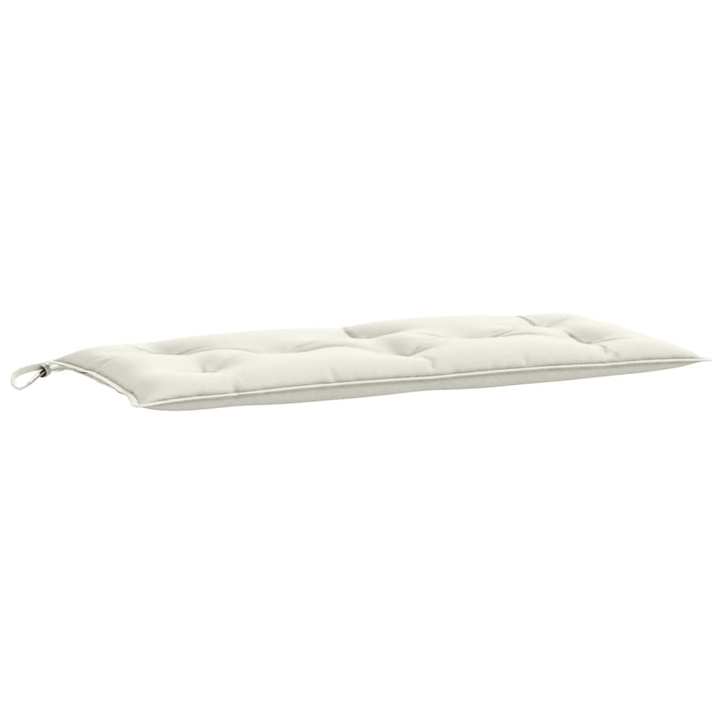 vidaXL Coussins de banc de jardin lot de 2 crème mélangé tissu