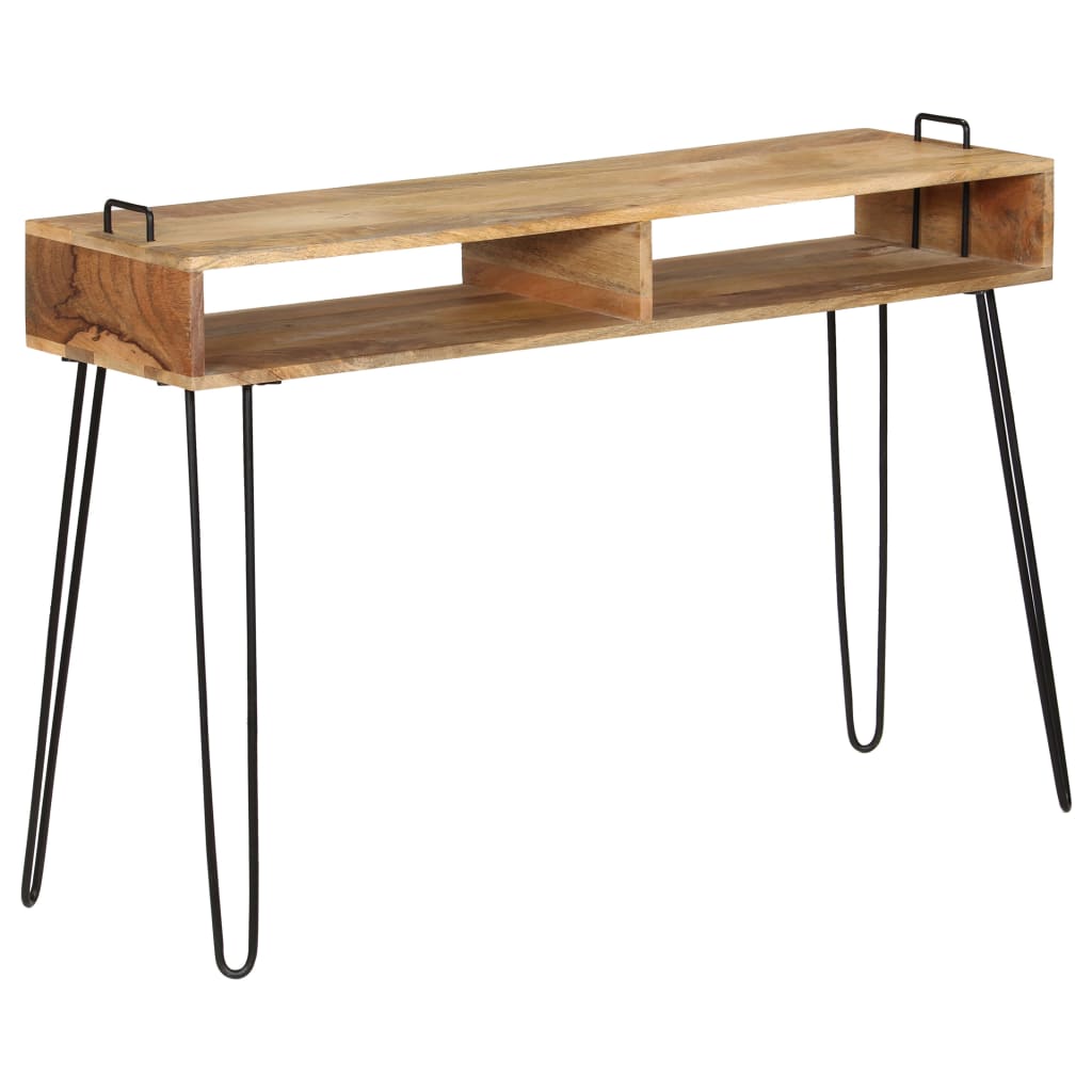 vidaXL Table console Bois de manguier massif 115 x 35 x 76 cm