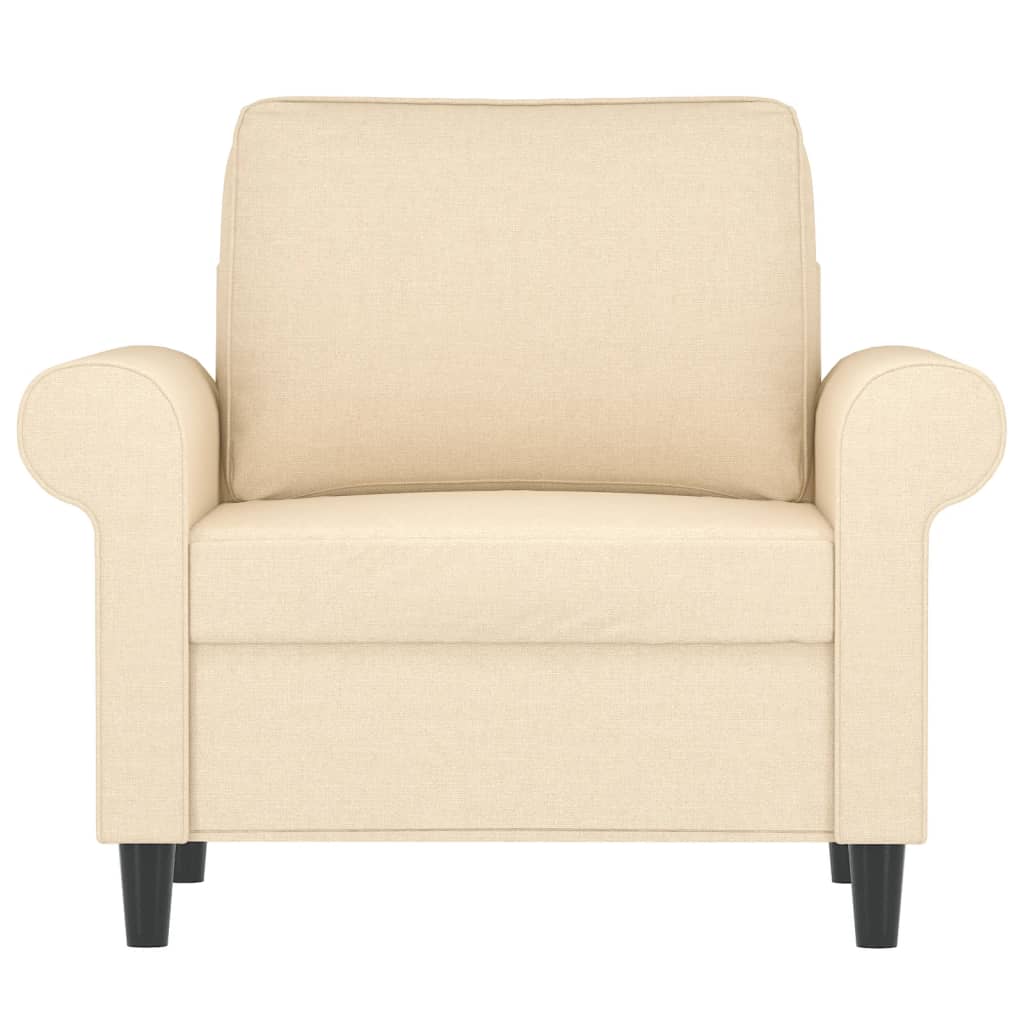 vidaXL Fauteuil Crème 60 cm Tissu