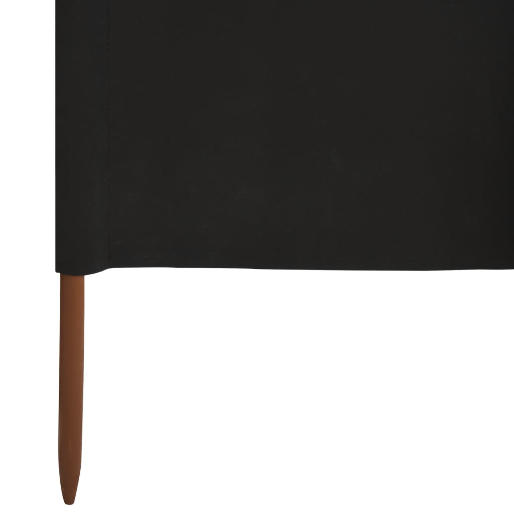 vidaXL Paravent 9 panneaux Tissu 1200 x 80 cm Noir