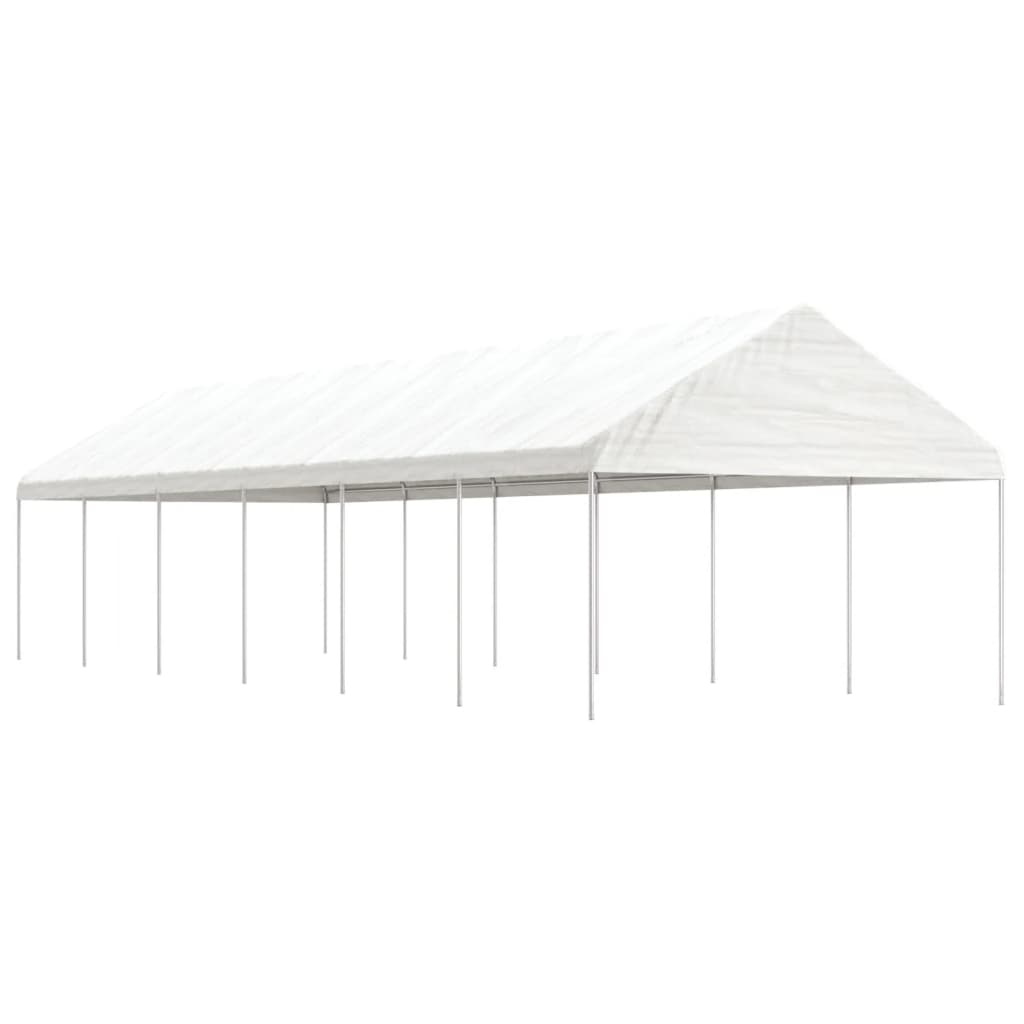 vidaXL Belvédère avec toit blanc 13,38x4,08x3,22 m polyéthylène