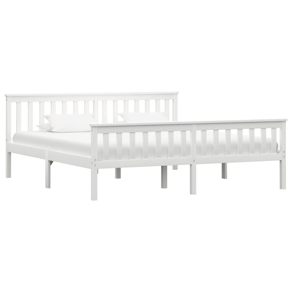 vidaXL Cadre de lit sans matelas blanc bois massif de pin 180x200 cm