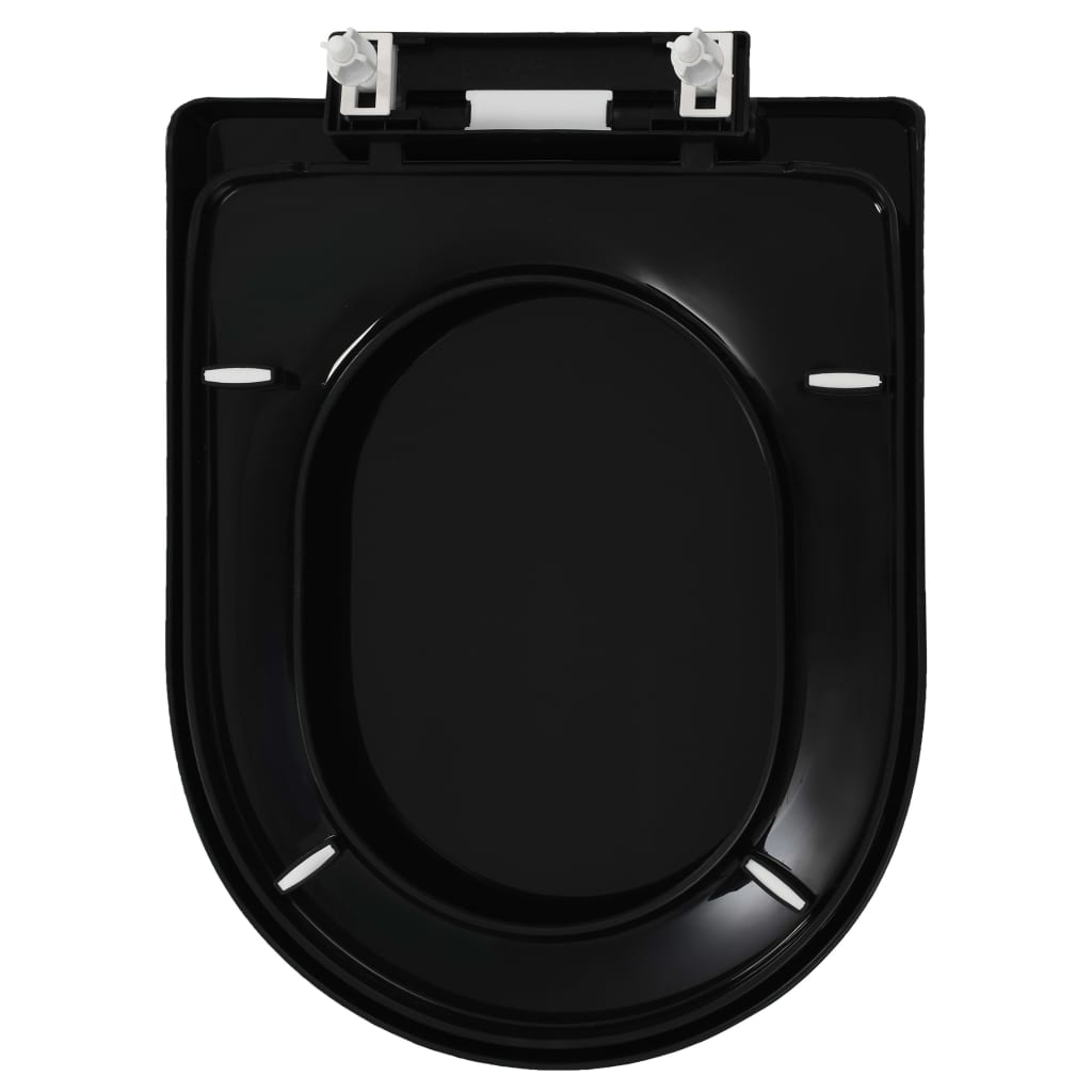 vidaXL Abattant WC à fermeture en douceur Libération rapide Noir