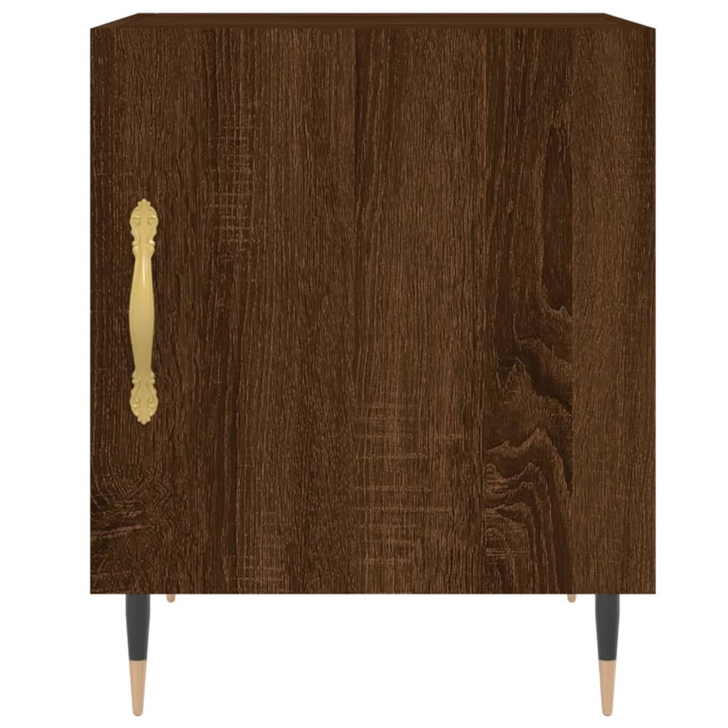 vidaXL Table de chevet chêne marron 40x40x50 cm bois d’ingénierie