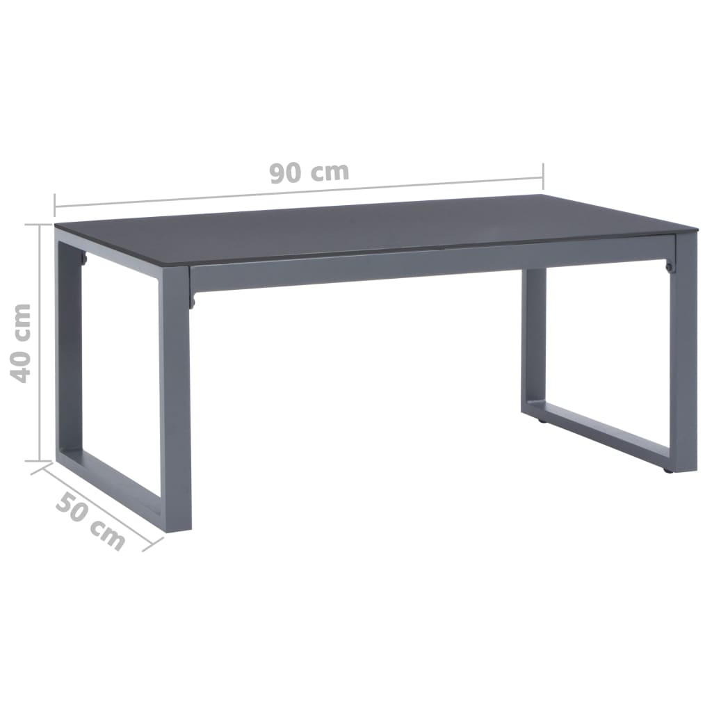 vidaXL Table basse 90x50x40 cm Aluminium