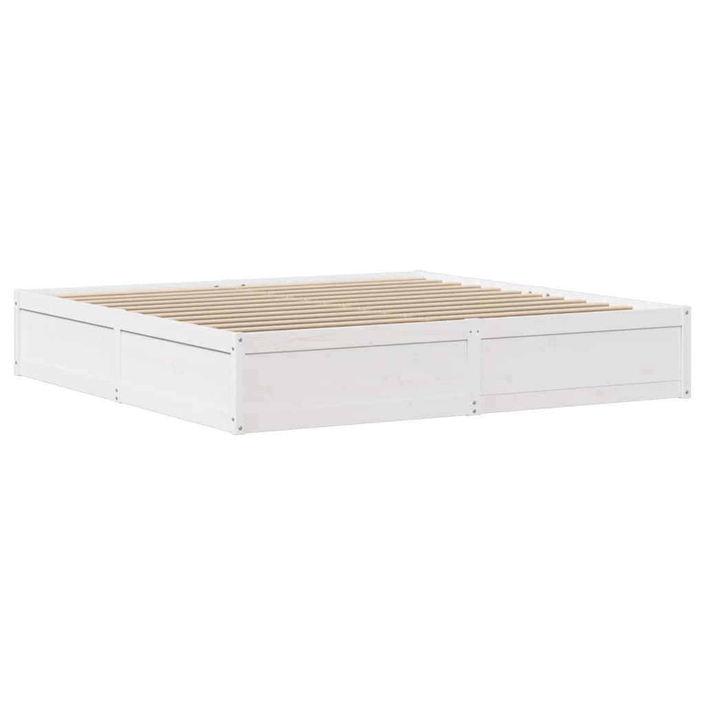 vidaXL Cadre de lit sans matelas blanc 180x200 cm bois massif de pin