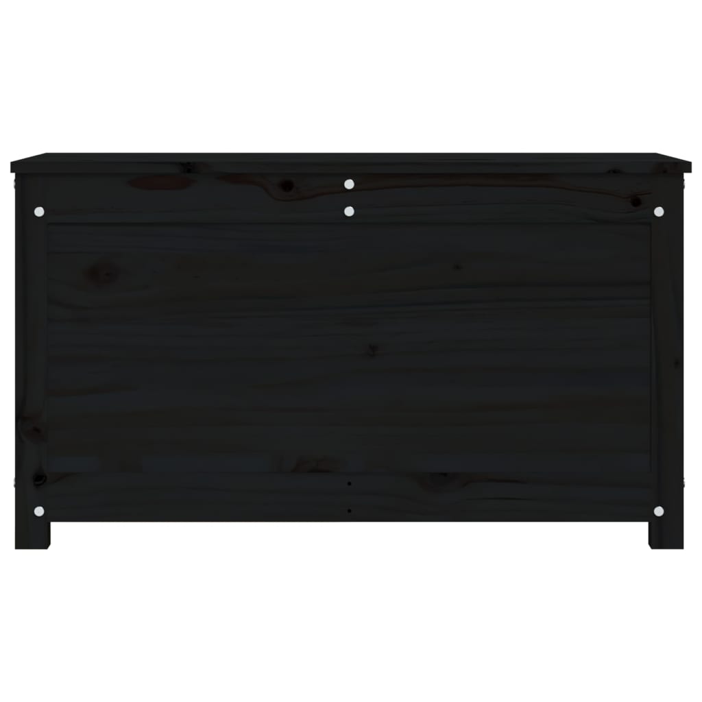 vidaXL Boîte de rangement Noir 80x40x45,5 cm Bois massif de pin