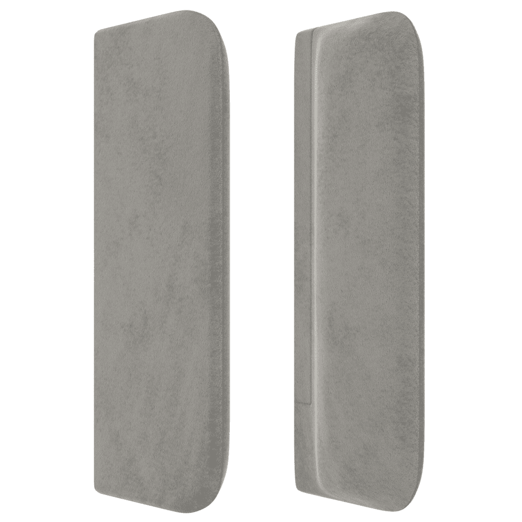 vidaXL Tête de lit à LED Gris clair 83x16x78/88 cm Velours