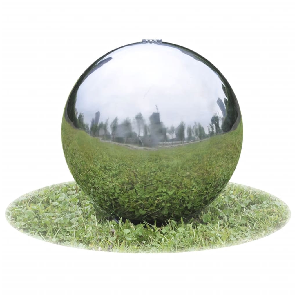 vidaXL Sphère de fontaine de jardin avec LED Acier inoxydable 20 cm