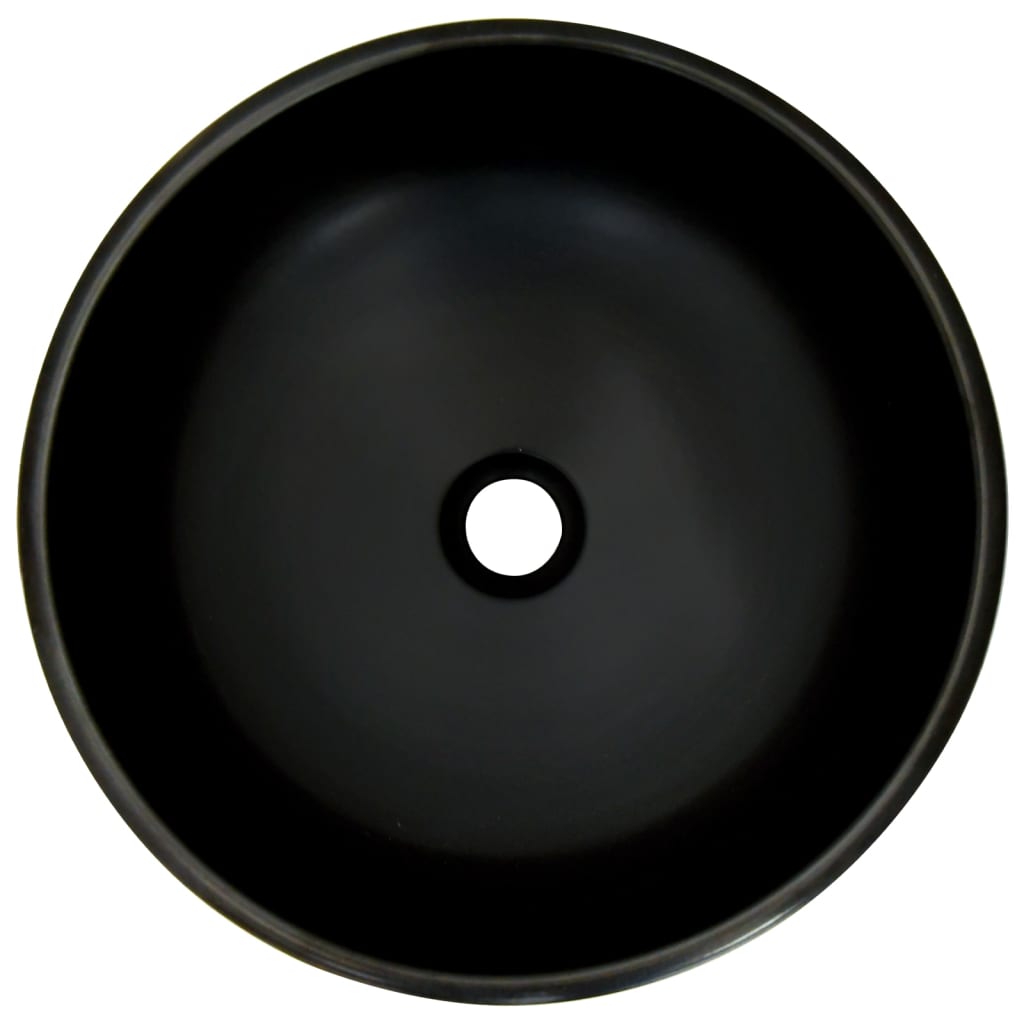 vidaXL Vasque à poser noir et bleu rond Φ41x14 cm céramique