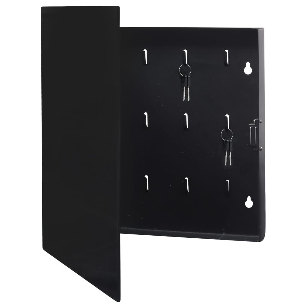 vidaXL Boîte à clés avec panneau magnétique Noir 35x35x5,5 cm