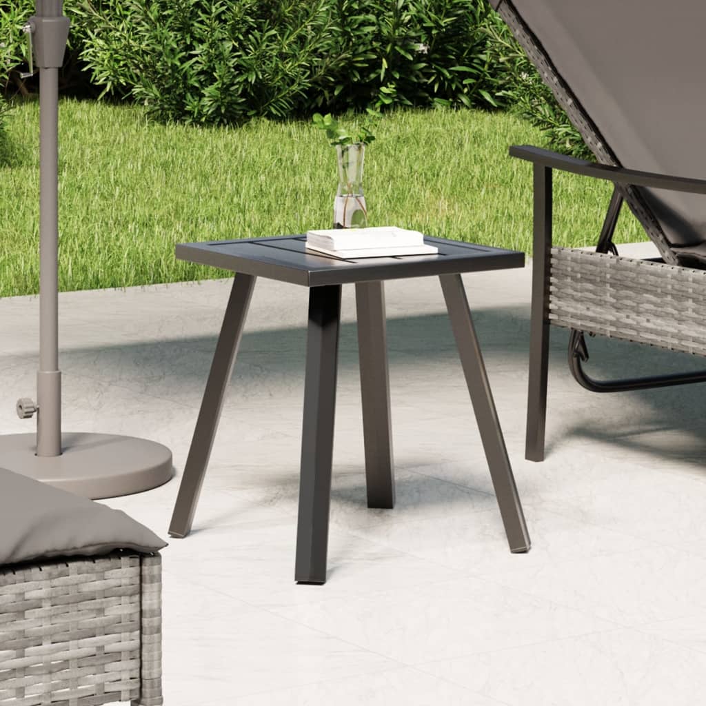 vidaXL Table de jardin anthracite 34x34x38 cm acier