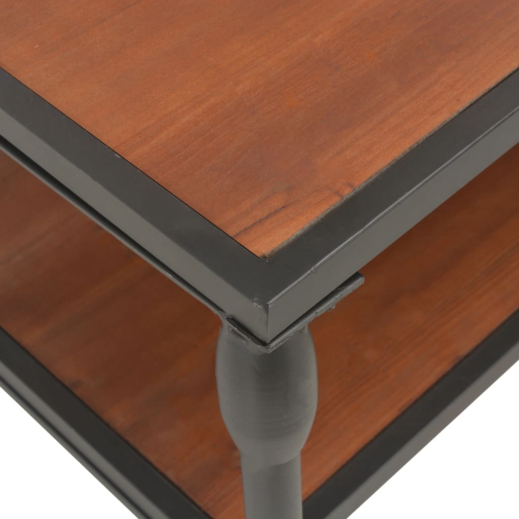 vidaXL Table basse avec étagère 120x60x40 cm Bois de sapin massif