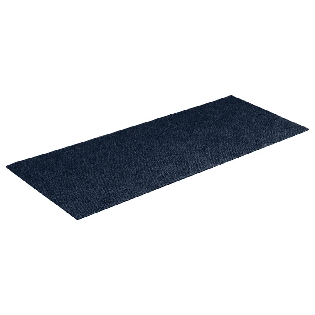 vidaXL Tapis d'escalier autocollants Rectangulaire 15 pcs 60x25cm Bleu