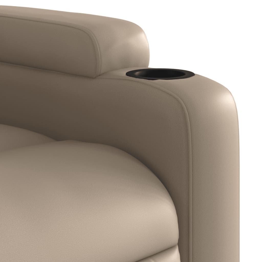 vidaXL Fauteuil inclinable électrique cappuccino similicuir