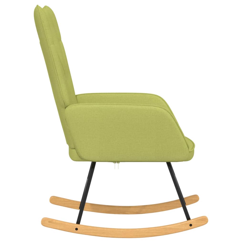 vidaXL Chaise à bascule Vert Tissu