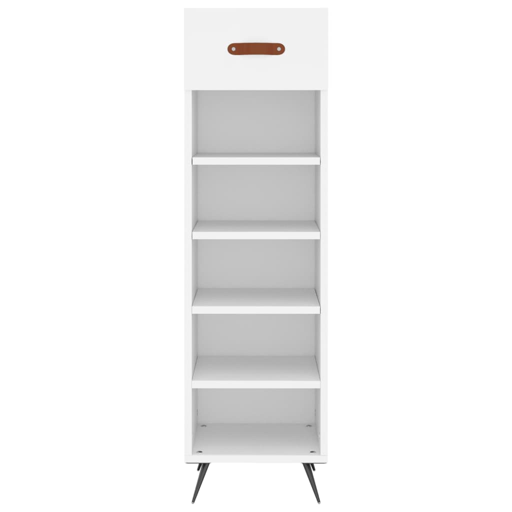 vidaXL Armoire à chaussures blanc 30x35x105 cm bois d'ingénierie