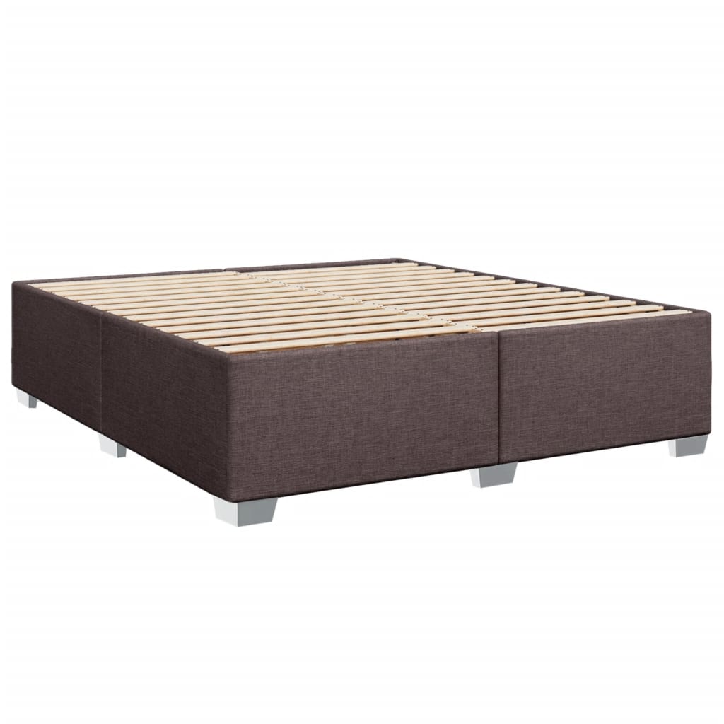 vidaXL Sommier à lattes de lit avec matelas Marron foncé 200x200 cm