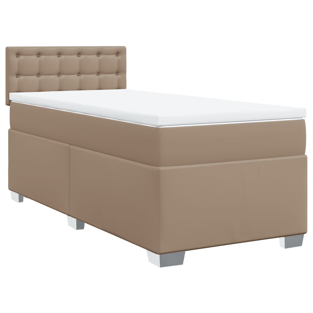 vidaXL Sommier à lattes de lit avec matelas Cappuccino 80x200 cm