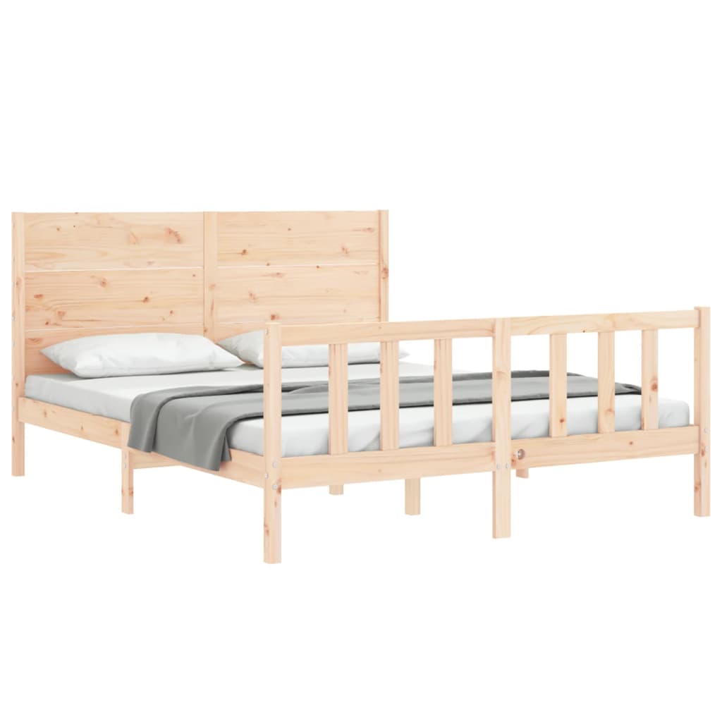 vidaXL Cadre de lit sans matelas bois de pin massif