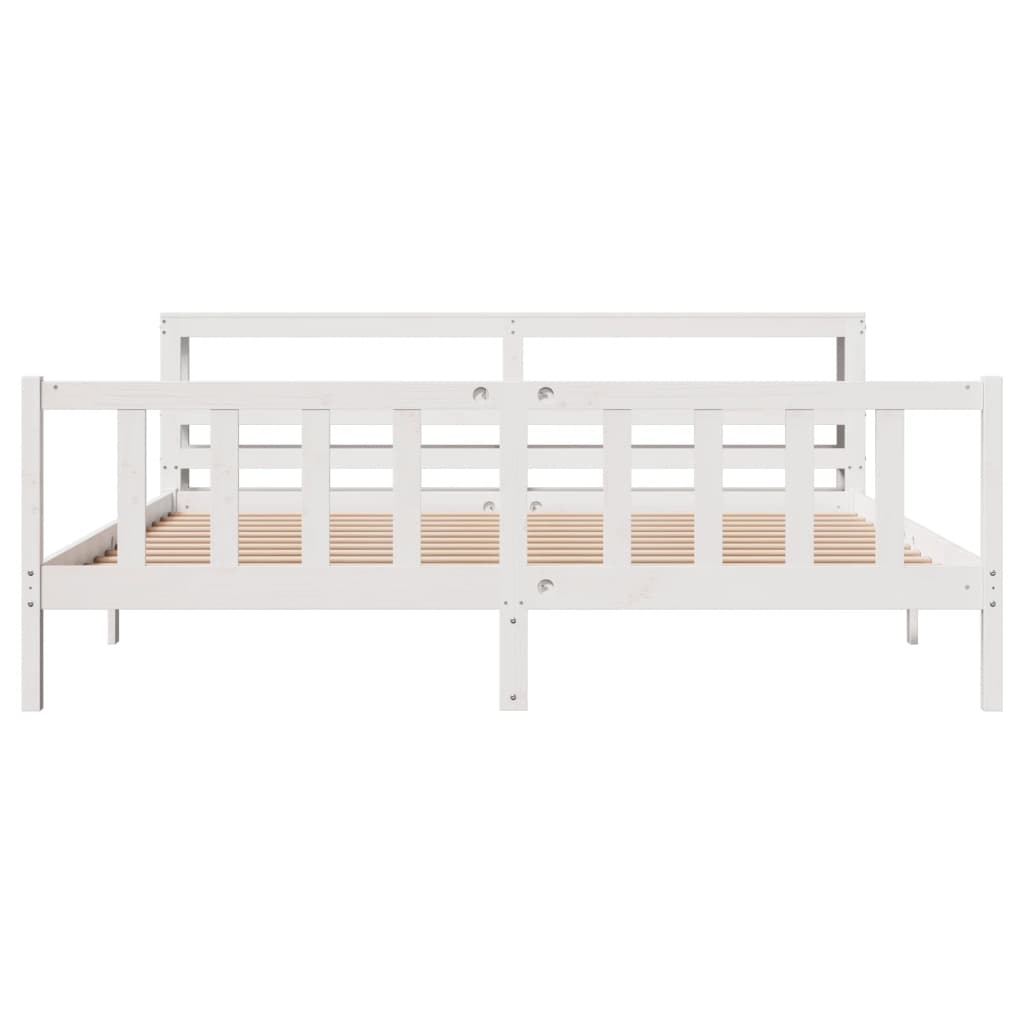 vidaXL Cadre de lit sans matelas blanc 180x200 cm bois massif de pin