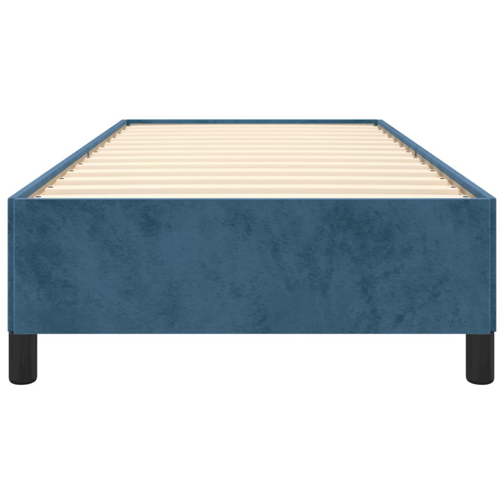 vidaXL Cadre de lit sans matelas bleu foncé 100x200 cm velours