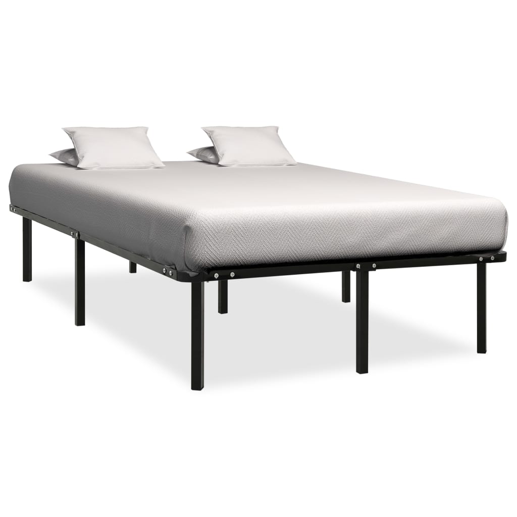 vidaXL Cadre de lit sans matelas noir métal 120x200 cm