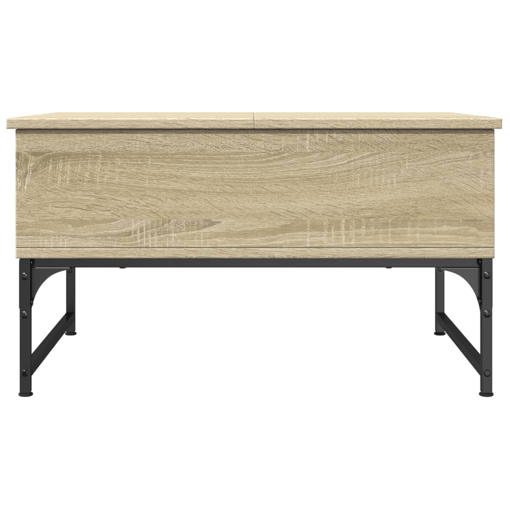 vidaXL Table basse chêne sonoma 70x50x40 cm bois d'ingénierie et métal
