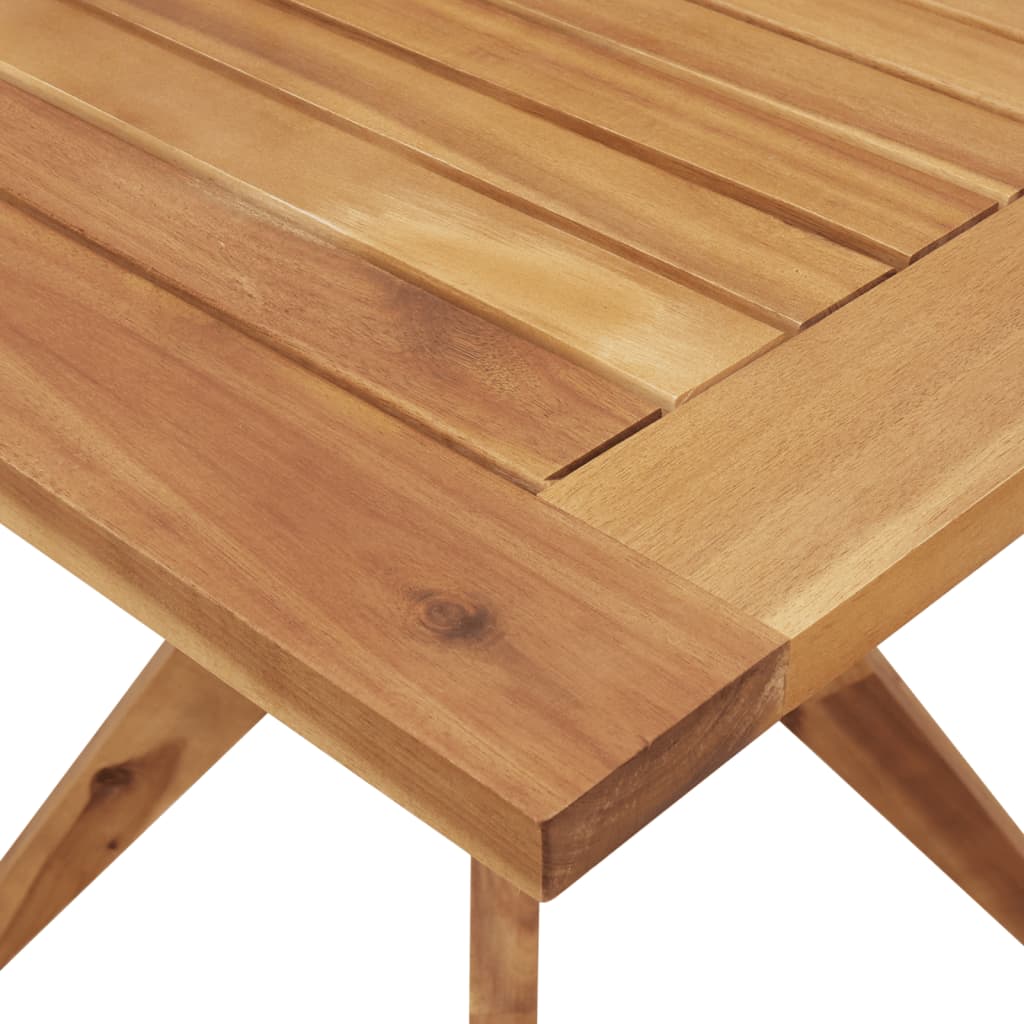 vidaXL Table de jardin carrée 85x85x75 cm bois d'acacia solide