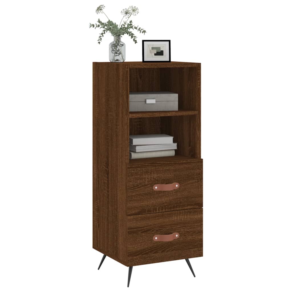 vidaXL Buffet Chêne marron 34,5x34x90 cm Bois d'ingénierie