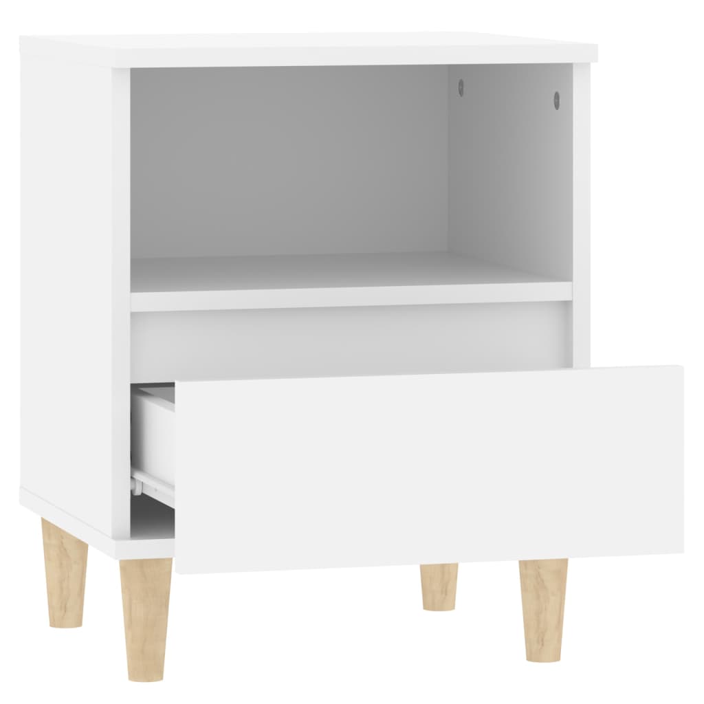 vidaXL Tables de chevet 2 pcs Blanc 40x35x50 cm