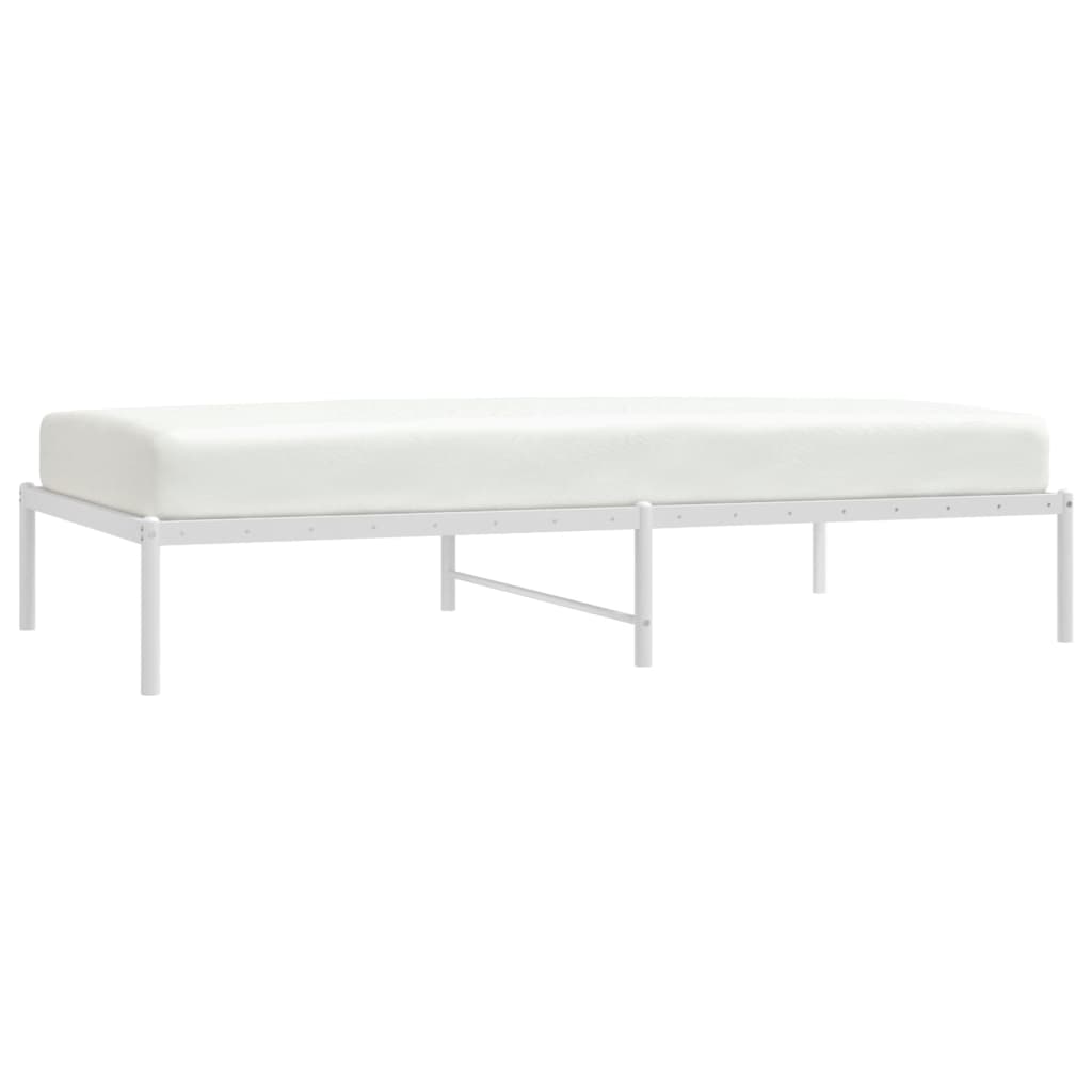 vidaXL Cadre de lit métal sans matelas blanc 100x190 cm