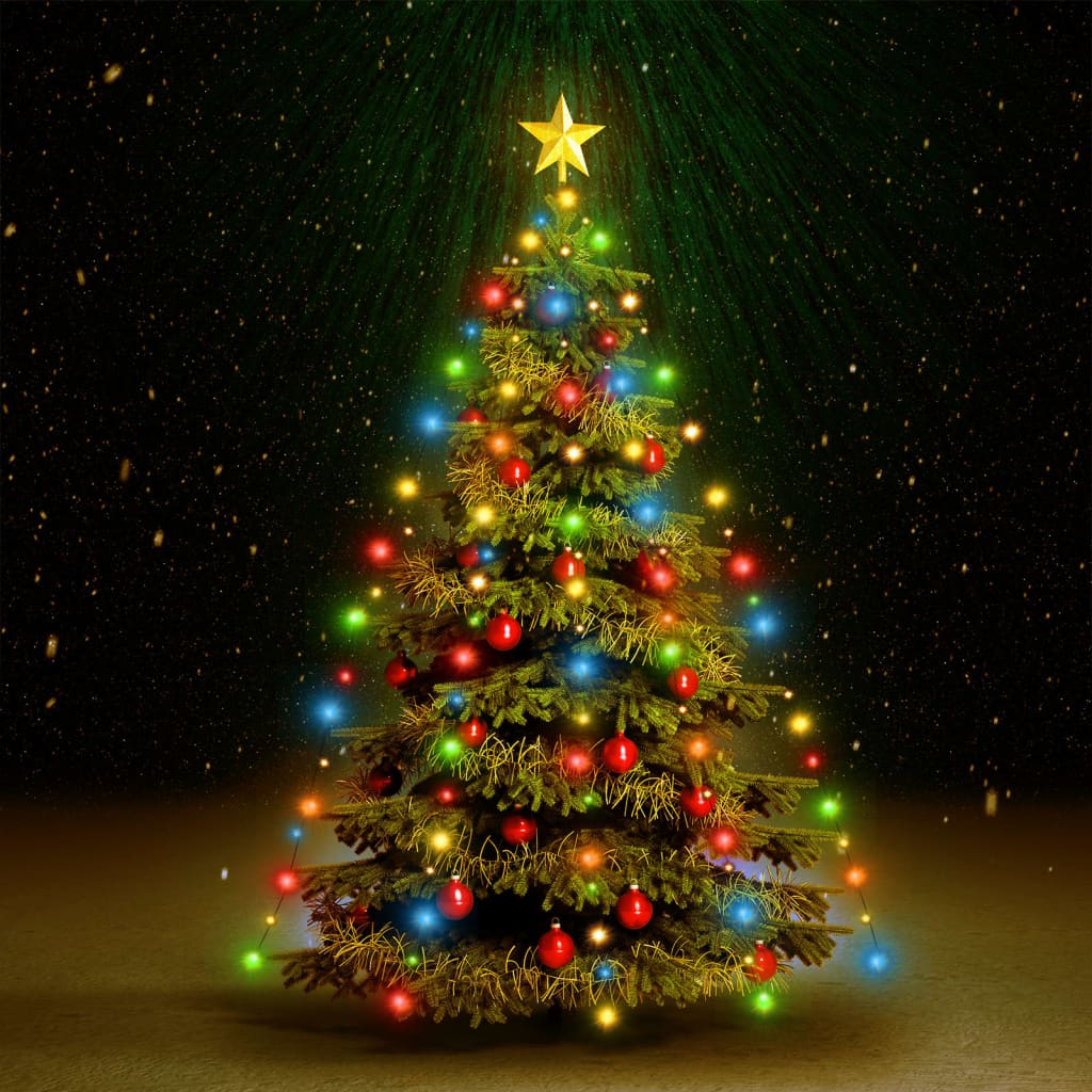 vidaXL Guirlande lumineuse d'arbre de Noël 180 LED colorées 180 cm