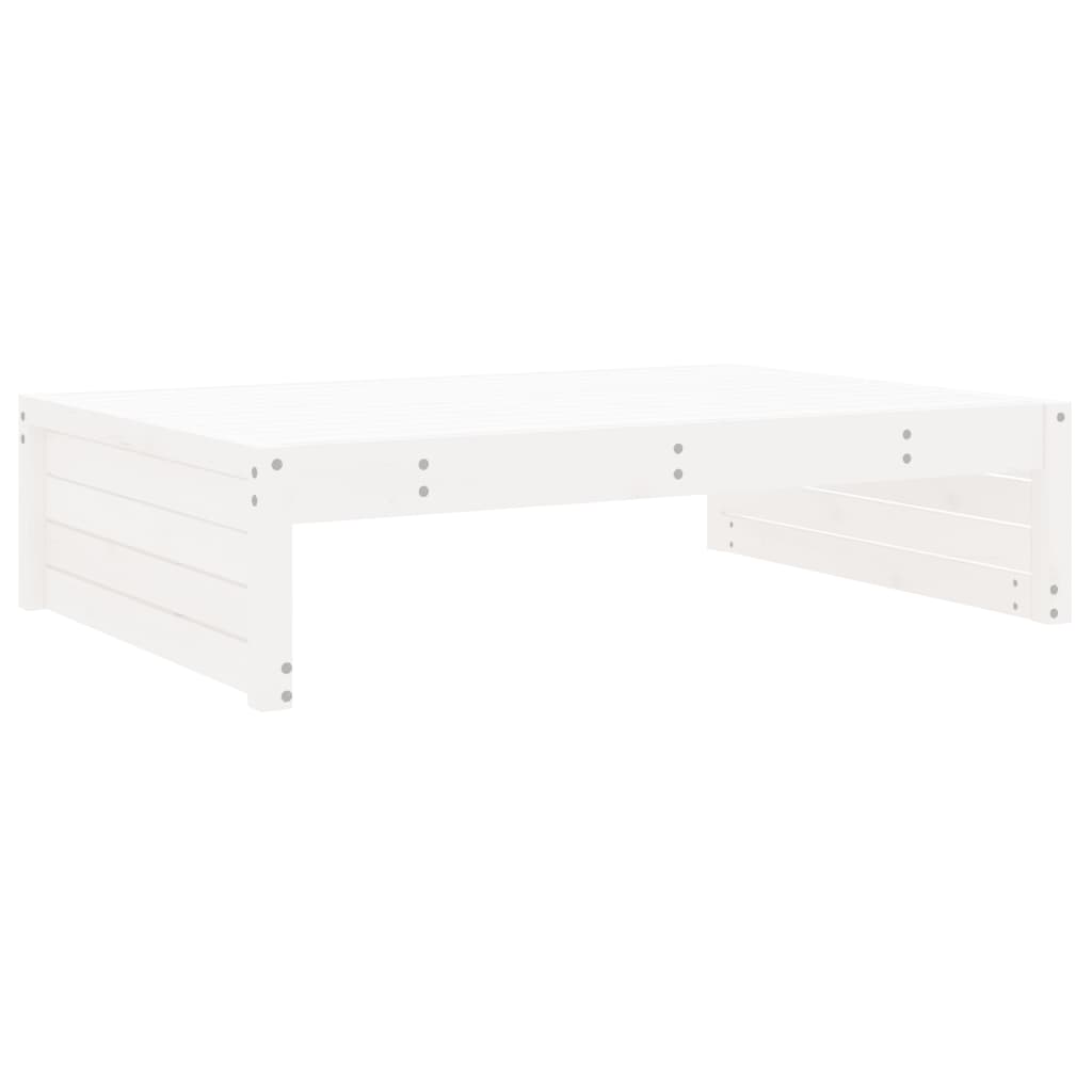 vidaXL Salon de jardin 5 pcs blanc bois massif de pin